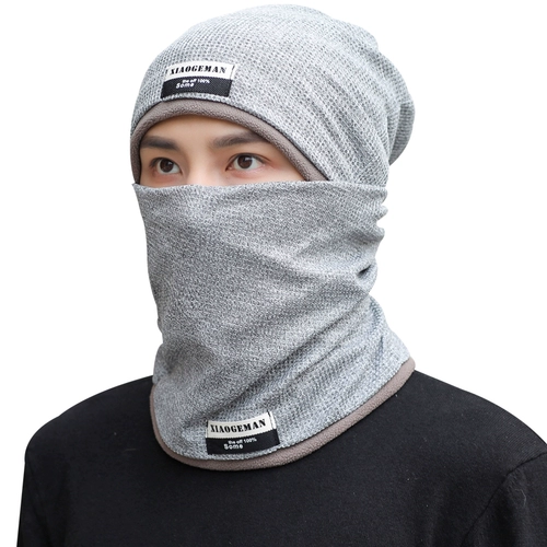 Шарф, демисезонная утепленная шапка подходит для мужчин и женщин, мужская универсальная маска, в корейском стиле