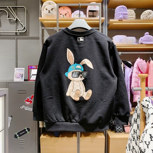 MLB, весенний детский мультяшный кролик, свитшот, футболка, детская одежда
