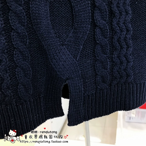 90 ярдов ~ теперь скидка Алло Луг Алу и Ру Да Южной Кореи покупки осенних мальчиков, вязание жилета E121