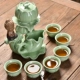 Bộ trà đá nhà máy gốm sứ sáng tạo ấm trà tấm trà kung fu teacup bán tự động lười trà - Trà sứ