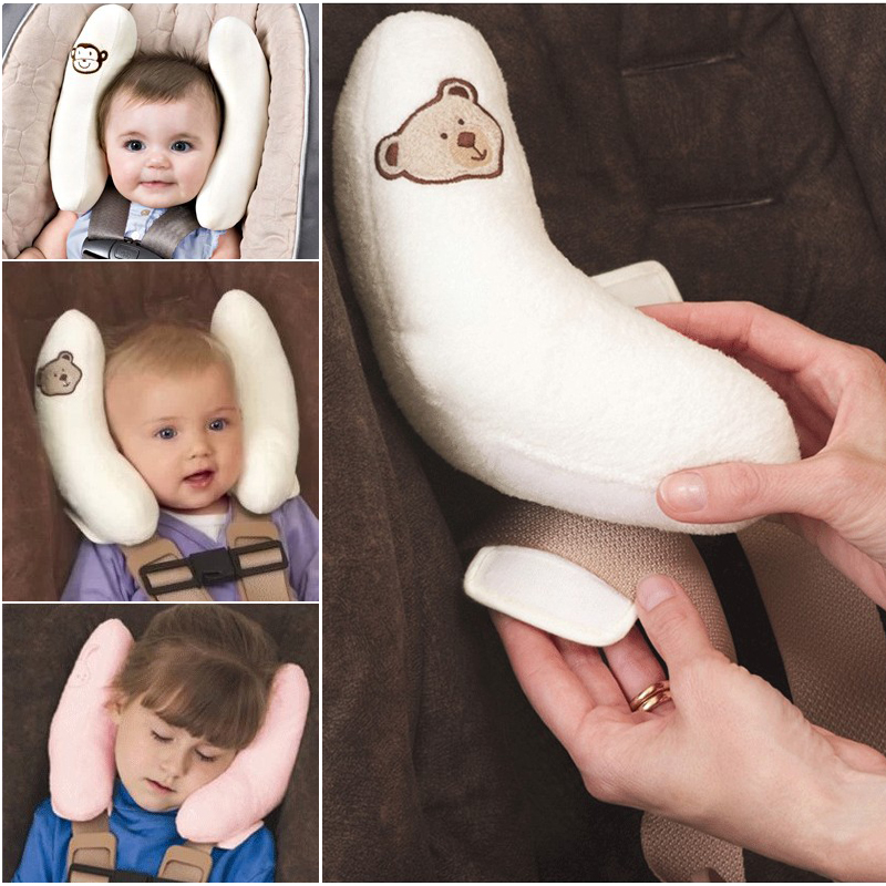 Child Car Safety Seat Headrest Baby Newborn Care Neck Pillow Trolley Head Fixed Protection Pillow