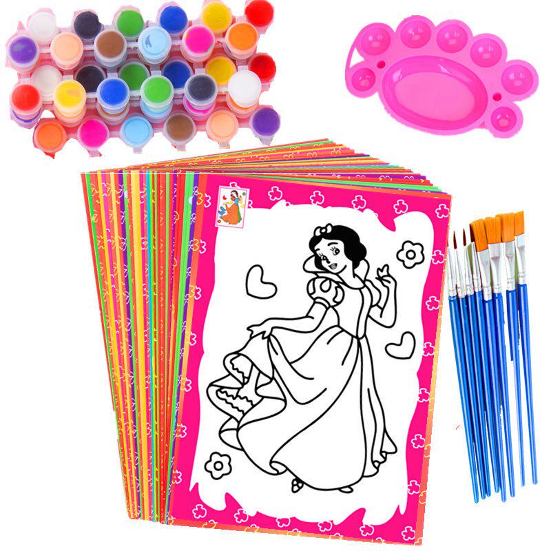 Paint Painting Filler Painting Kids Filler Paper Baby Coloring Drawing Card Graffiti Watercolor Painting Kindergarten Diy FillEd Painting