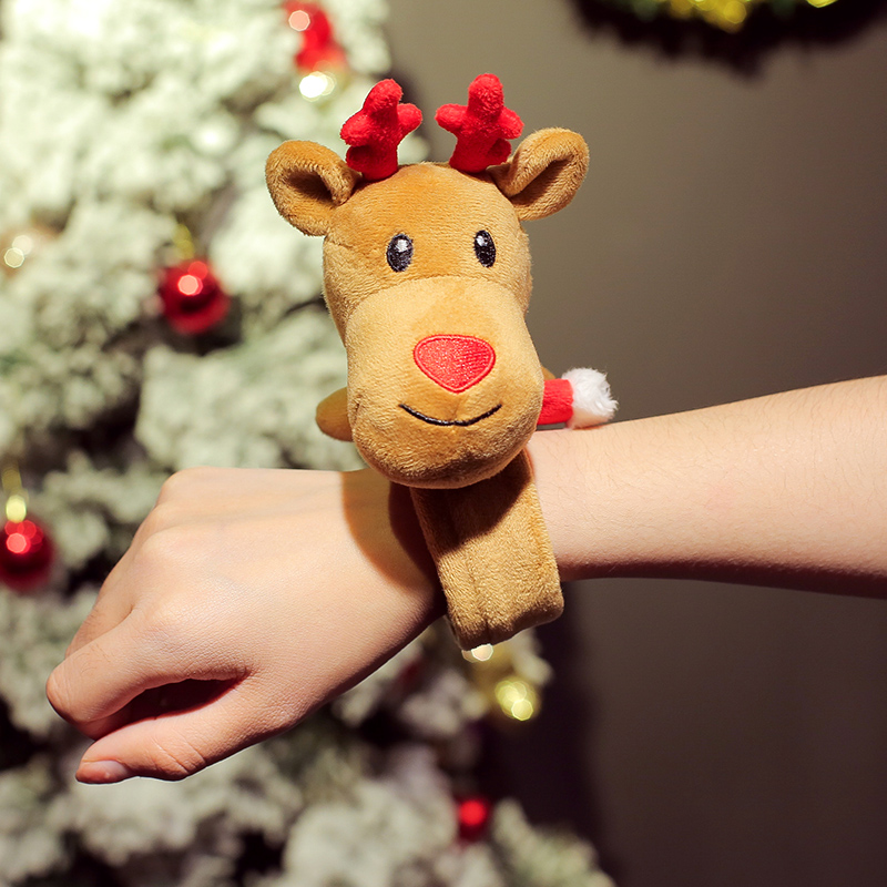 Pat pat with elk jewelry couple bracelet slap ring plush to send girl friend Christmas gift gift girl
