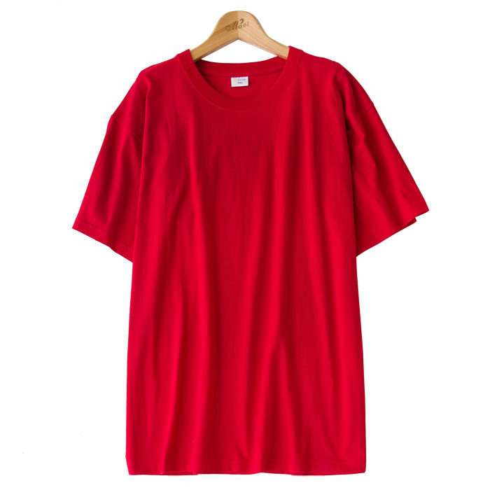 Male And Female Short Sleeve T-shirt Round Collar Pure Cotton Red Ben Year Half Sleeve Sweatshirt Geriatric Red Song Choir Custom