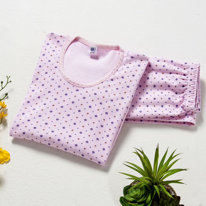 Old man autumn clothes and trousers women's underwear in high collar cotton mother single layer high waist cotton sweater warm suit Cotton