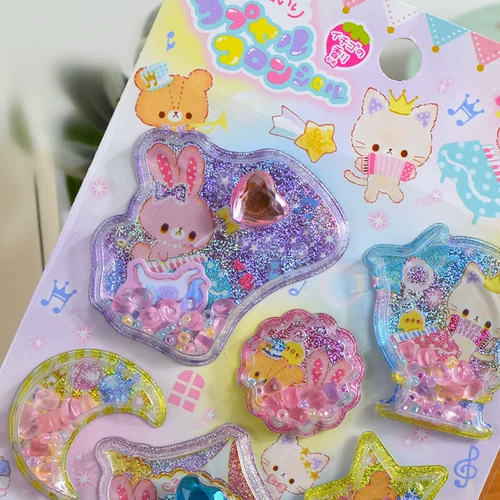 Качалка из жемчуга, детская мультяшная наклейка, милая трехмерная награда с животными, наклейки