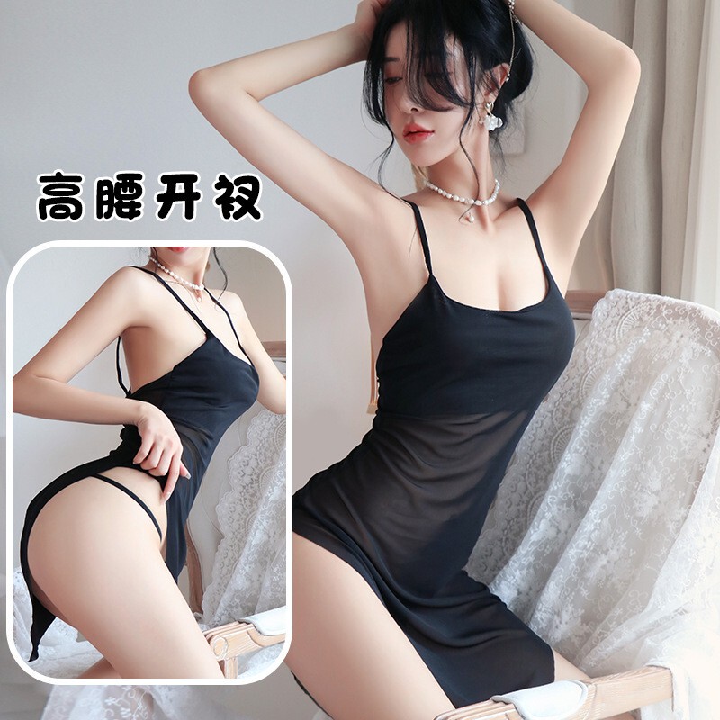 Lingerie, Sexy Nightgown, Cheongsam, High Slit, Erotic Lingerie, Playful Cosplay Uniform, Pure Desire Outfit, Abstinence Style, for Bed