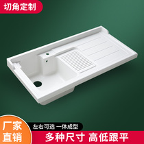 Balcony Laundry Pool Water Pool Water Pool Laundry Table Laundry Basin With Washboard Quartz Stone Countertop Washing Machine Table Basin Laundry Cabinet Basin