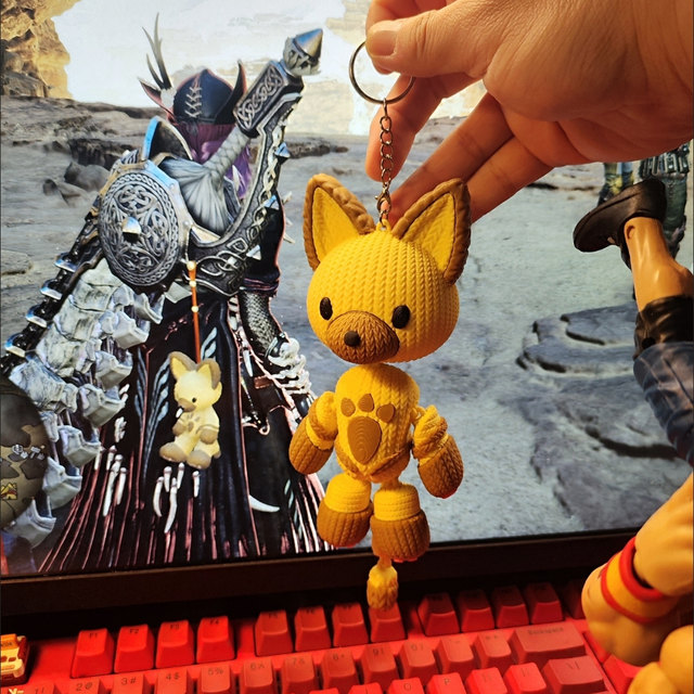 Monster Hunter World Iceborne Peripheral Elroar Model Rising Ice Dragon Pendant Keychain Figurine Model