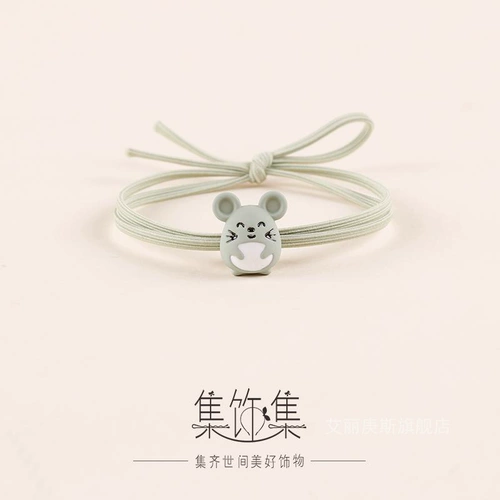 Милая японская резинка для волос, мультяшный чехол с животными, в корейском стиле, простой и элегантный дизайн