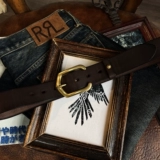 Кожаный латунный ремень ручной работы, в американском стиле, DIY, из натуральной кожи