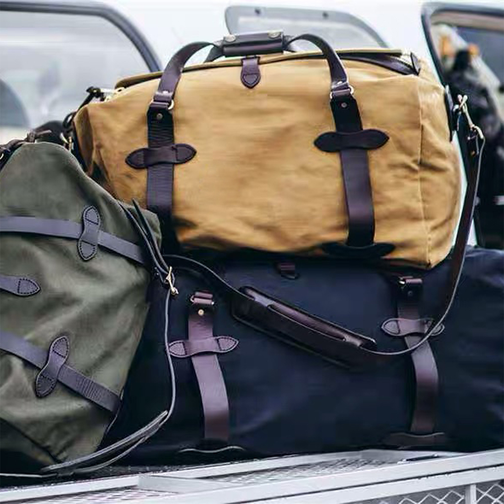 Guo Dasansen's zui Love saddle leather Leather Shoulder Strap Waterproof Canvas 70325 mid travel bag