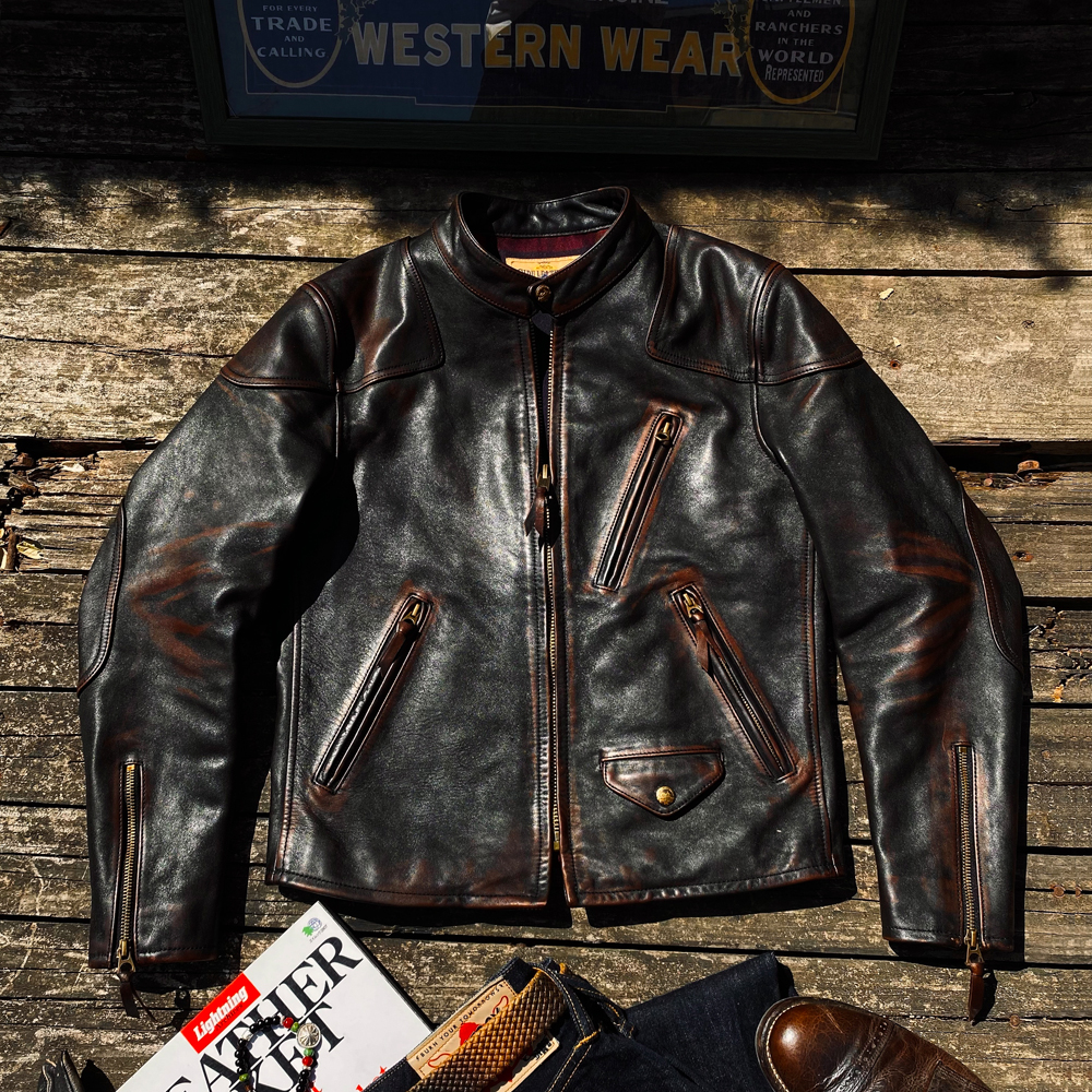 Classic still-after two years to upgrade again by hand to make old tea core Marpi version venom retro locomotive jacket