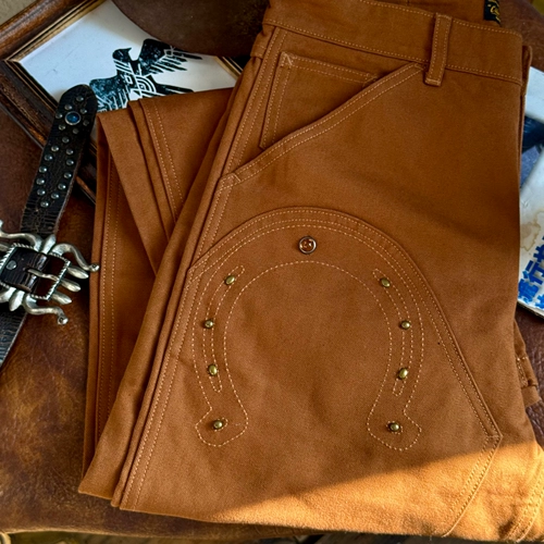 Ретро хлопковые штаны, в американском стиле, с вышивкой, 8 унции, высокая талия, свободный прямой крой