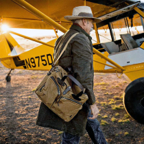 American vintage oil wax canvas handbag 70140 heavy waterproof shoulder bag