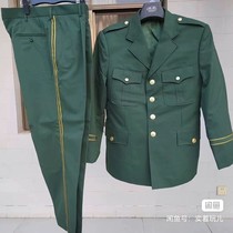 Brand new olive green five-stem winter top and pants suit woolen suit pure and complete