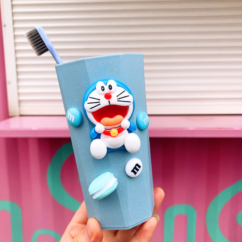 Light Extravagant Gargle Cup Home Brushing Cup Tooth Bucket Creativity Cute Cartoon Water Cup Student Tooth Cup Double Layer Thickening