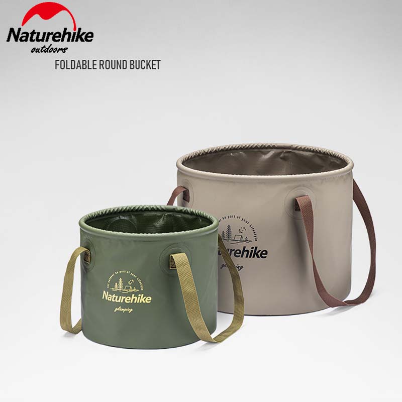 Noble Customer Outside Foldable Handle Bucket Portable Camping Round Water Basin Tourism Large Capacity