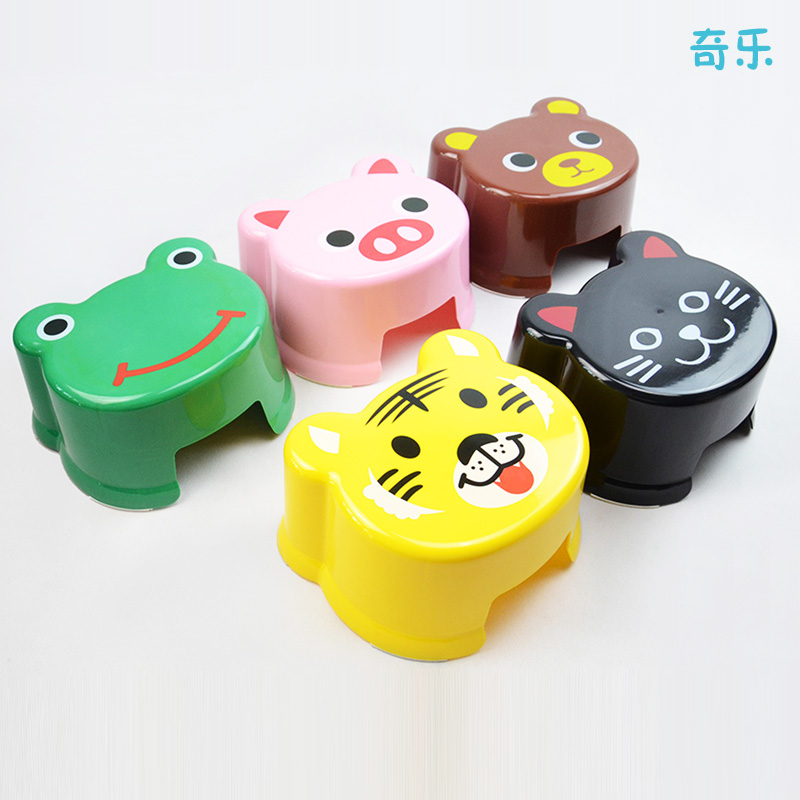 Baby Stool Cute Cartoon Small Bench Anti Slip Thickened Plastic Stool Children Short Stool Home Swap Bench Bath Stool