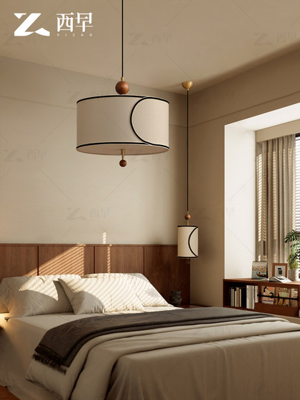 云缦法式中古风卧室灯吊灯主灯美式复古主卧日式房间布艺新款灯具