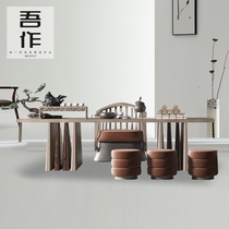 Modern Minimalist Tea Table Clubhouse Hotel Villa Tea Room Zen strip table Calligraphy And Painting Desk Designer Furniture Custom