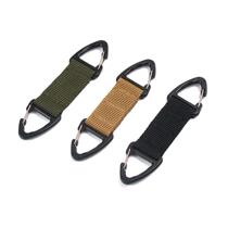 Outdoor mountaineering riding two-way triangle buckle anti-throw flashlight key buckle backpack connection adhesive hook EDC tool