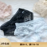 Нижнее белье, хлопковые кружевные штаны, японская сексуальная поясная сумка, трусы, средняя посадка, с акцентом на бедрах