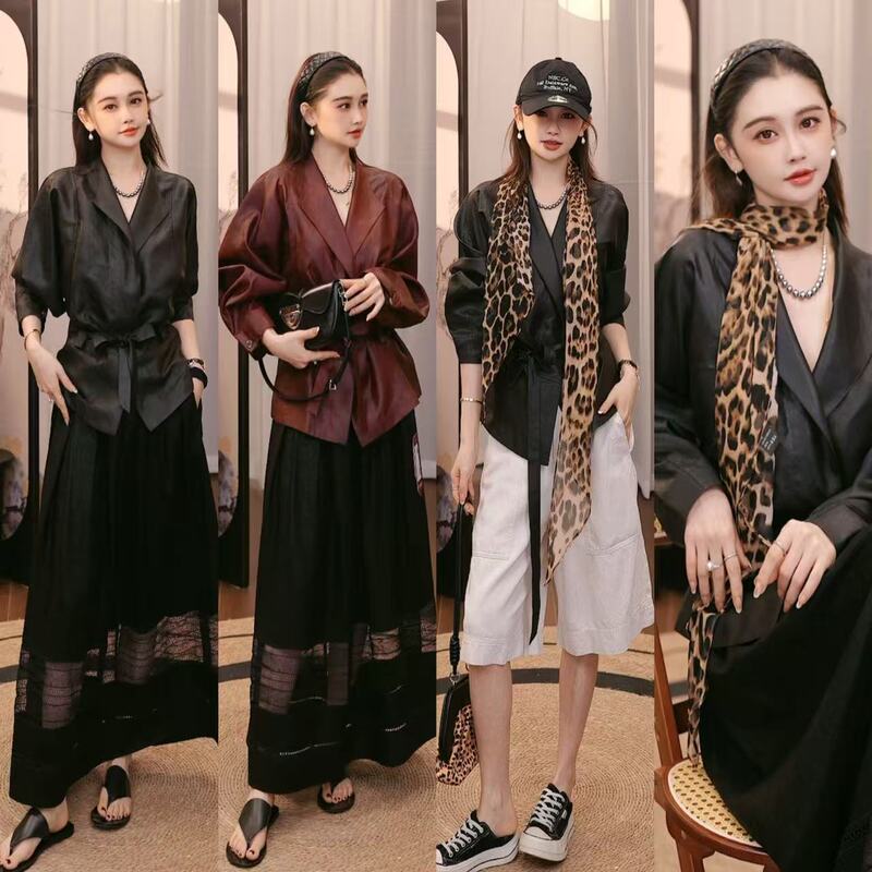 55 Momme Plain Silk Xiangyun Silk Suit Jacket Summer Sun Protection Coat! 133-86049 55 Momme Plain Silk Xiangyun Silk Suit Jacket Summer Sun Protection Coat! 133-86049