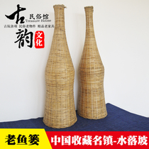 Old fish basket folklore old objects nostalgic old old shrimp basket bamboo fishing basket collection farmyard decoration props ornaments