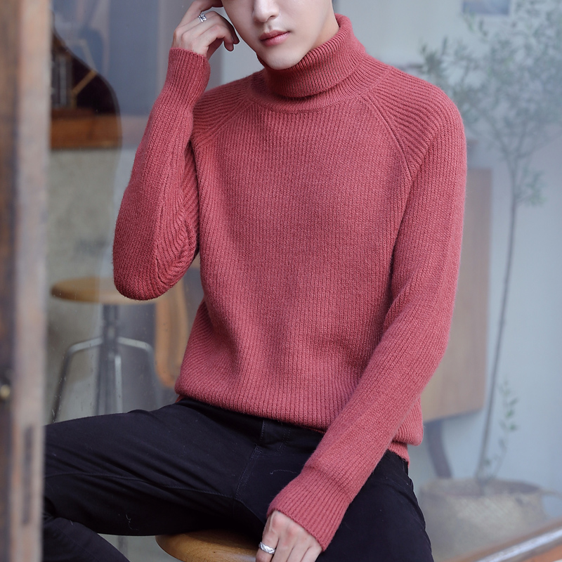 2020 mới mùa thu và mùa đông Hàn Quốc phiên bản của giản dị màu rắn vòng cổ đầu đẹp trai người đàn ông áo len dệt kim nam xu hướng của.
