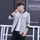 Hàn Quốc phiên bản mới của denim jacket 2020 trẻ mùa thu thời trang xu hướng thời trang áo khoác mặc đàn hồi cơ thể-in của nam giới
