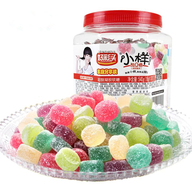 Small sample acid q sugar bulk mixed children qq juice rubber soft candy wedding wedding wedding wedding wedding candy Net red small snacks wholesale