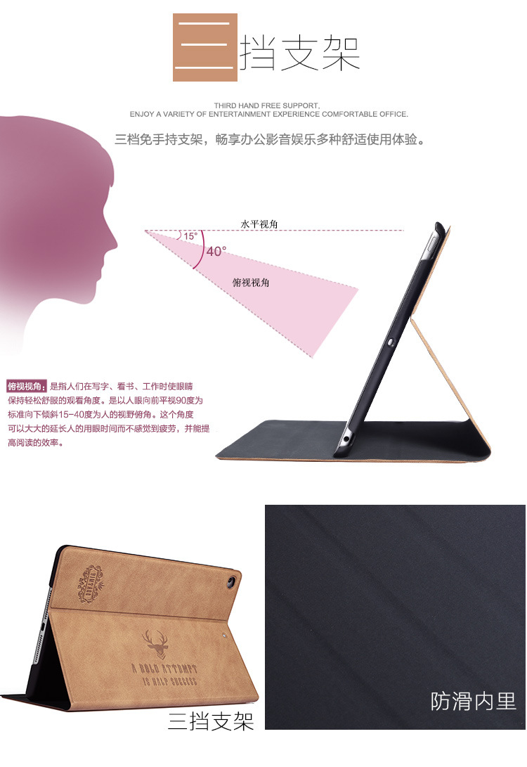 2018 mới của Apple iPad Mini bảo vệ tay 5 3/4 tablet pad Mini2 vỏ air2 mỏng kháng thả 6 - Phụ kiện máy tính bảng bàn phím ipad mini 5