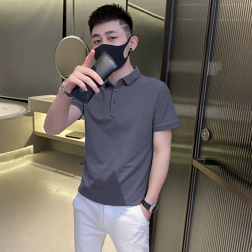 Однотонная футболка с коротким рукавом, футболка polo