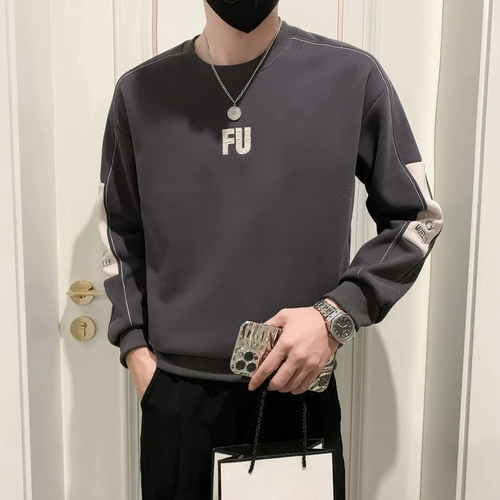 Мужская осенняя толстовка, лонгслив, футболка, куртка, круглый воротник