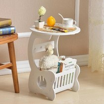 Shelf table small round table 20-25-30-35cm dustproof bedroom side Cabinet two layers fashion