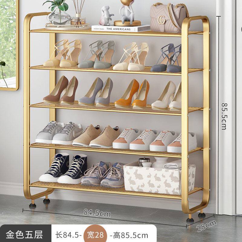 Light luxury shoe rack dormitory household with good look shelf bedroom doorway simple multi-layer collection frame red wind
