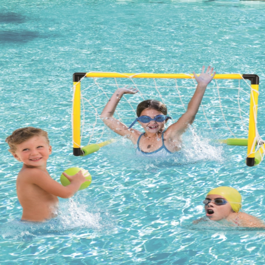 儿童水上篮球框足球门二合一游泳池水球男孩戏水投篮玩具水上乐园