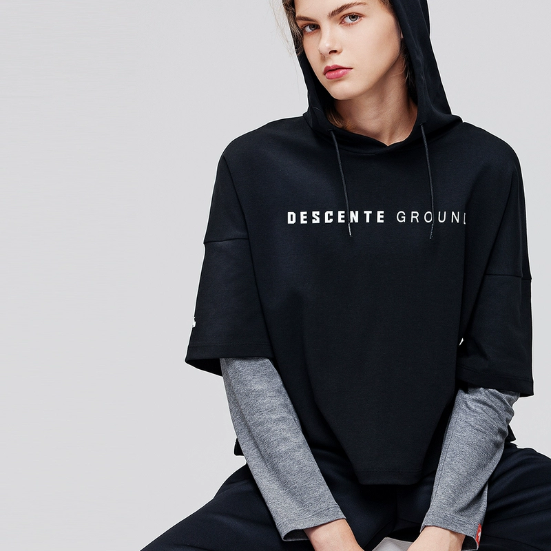 DESCENTE DISST COMFORT phiên bản lỏng lẻo Áo len dệt kim nữ D8332IHD01 - Thể thao lông cừu / jumper áo sweater nike