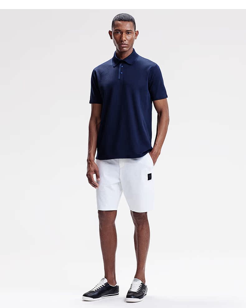 TUYỆT VỜI TUYỆT VỜI FUSIONKNIT Áo sơ mi nam ngắn tay một mảnh D9211FPS13 - Áo polo thể thao áo polo uniqlo