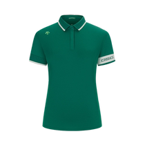 (Same style as Liu Yingxian) Descente Golf PRO womens knitted splicing short-sleeved POLO shirt 24 summer new products