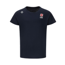 DESCENTE Desante Childrens National Team cooperates with boys and girls to absorb moisture and cool night running short-sleeved T-shirt