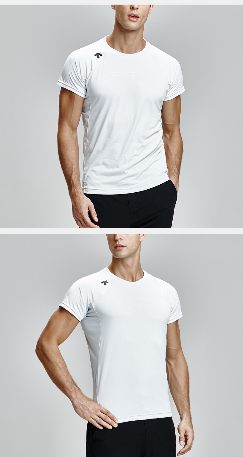 TUYỆT VỜI Disangte FIT FULAR FIT Được trang bị áo thun nam tay ngắn D7211ITS31 - Áo phông thể thao áo thun adidas nam cổ tròn