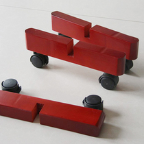 Solid wood porch partition straightening place special base solid wood fixed screen special bracket screen pulley bottom seat