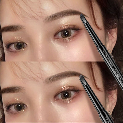 The new water treasure lotus is not easy to fade female double-headed eyebrow pencil waterproof and sweat-proof long-lasting non-smudged makeup artist for beginners