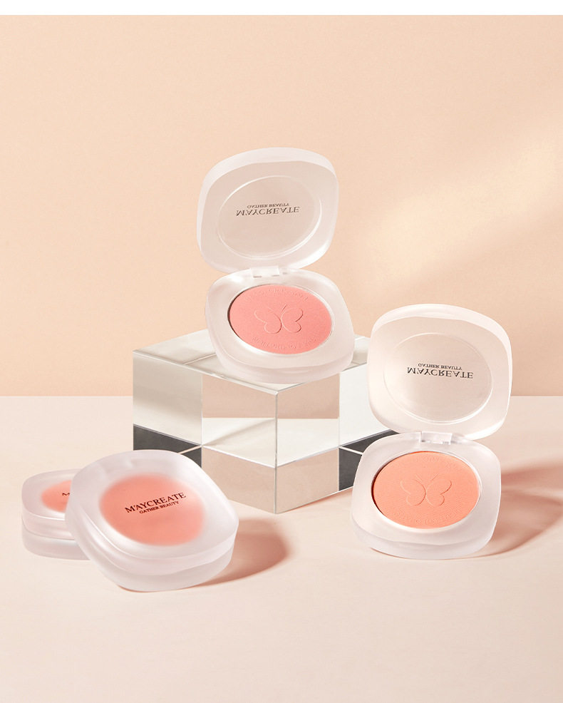 Bodybuilding and research monochrome vitality rouge fart peach sun red female blush 2021 new female brand mask explosion style natural