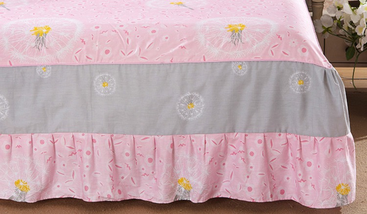Bộ đồ giường bằng vải cotton đơn bộ giường nệm bông chống trượt 1,5m / 1,8 m hai loại trong một loại giường - Váy Petti drap giường có viền