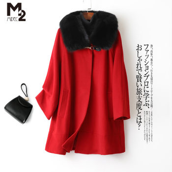 M2 women's brand discount woolen temperament large size jacket