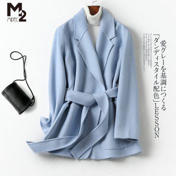 2021 new casual cocoon double-sided woolen coat