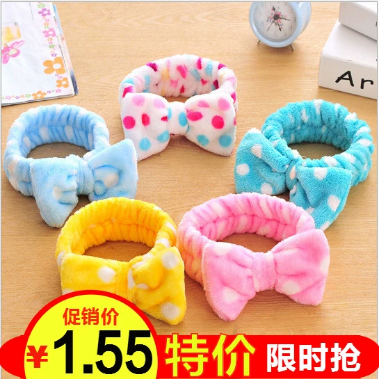 Băng đô rửa mặt sáng tạo, băng đô cài tóc hình bướm, phụ kiện tóc nữ thể thao flannel, nhà máy quà tặng bán hàng trực tiếp - Phụ kiện tóc